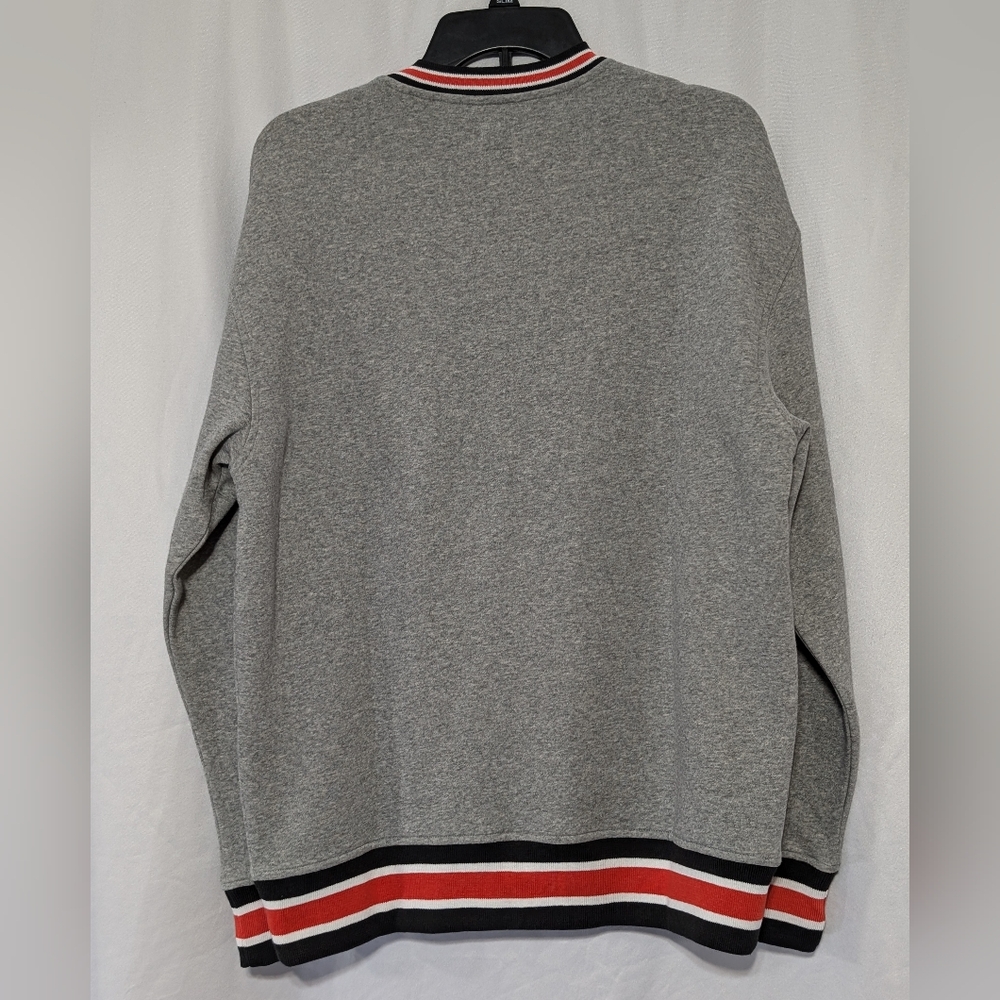 NWT Levi's Snap Crewneck Henley Embroidered Men's Grey Sweatshirt Size Medium - Picture 14 of 16